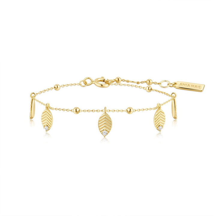 Ania Haie Silver Shell Pearl & Bezel-Set Sparkle Bracelet B075-01H