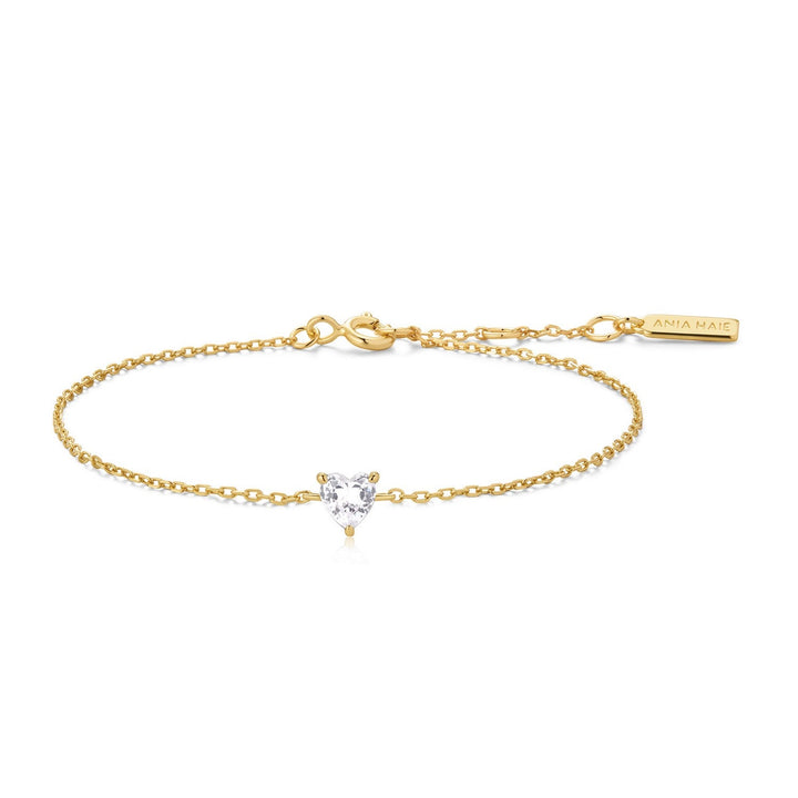 Ania Haie Gold Sparkle Heart Bracelet B074-01G