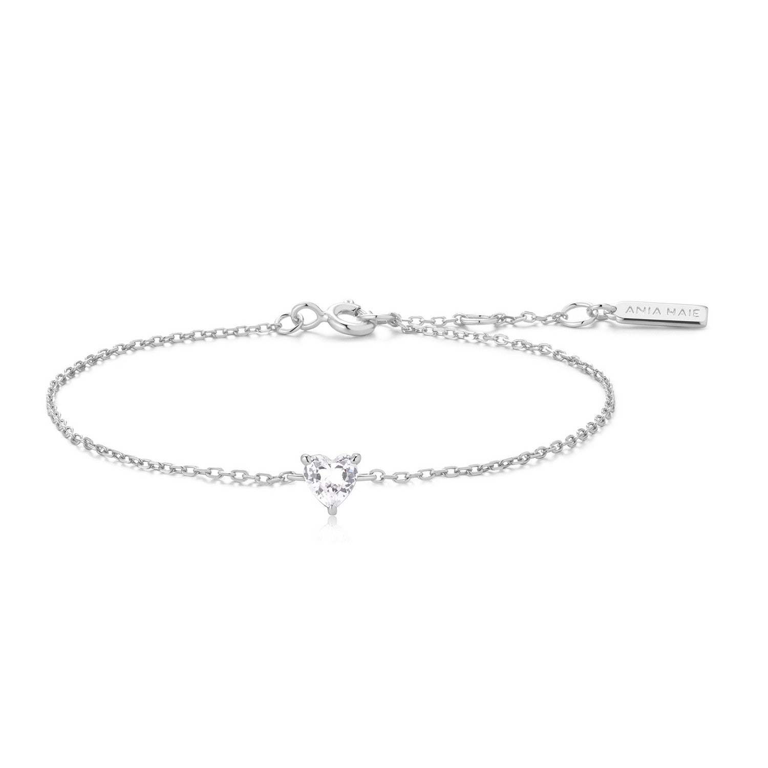 Ania Haie Silver Sparkle Heart Bracelet B074-01H