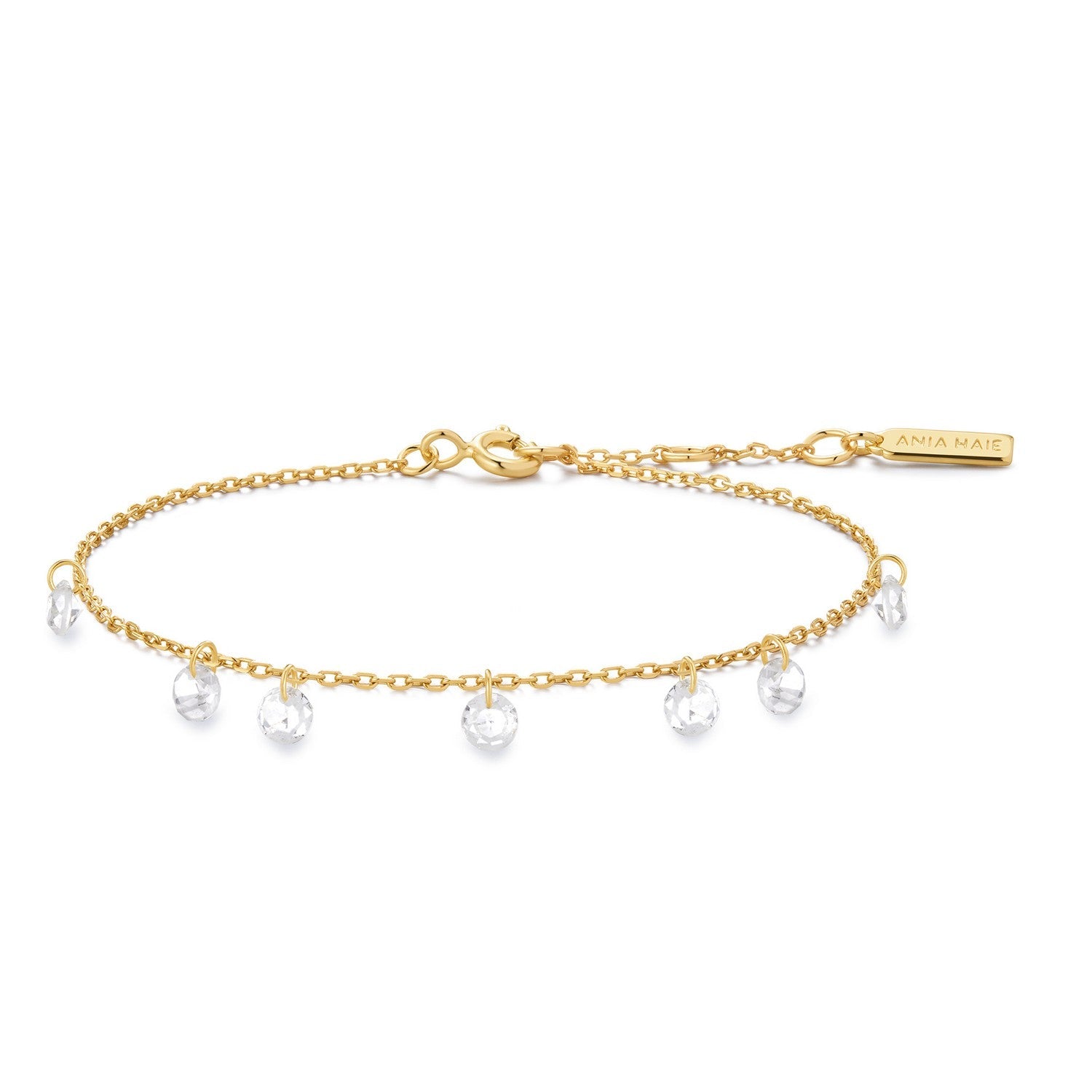 Ania Haie Silver Shell Pearl & Bezel-Set Sparkle Bracelet B075-01H