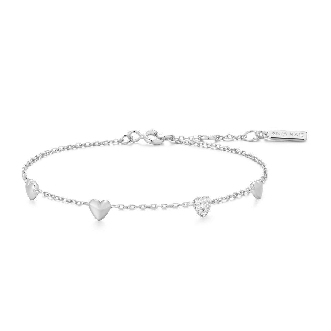 Ania Haie Silver Shell Pearl & Bezel-Set Sparkle Bracelet B075-01H