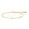 Ania Haie Gold Shell Pearl & Bezel-Set Sparkle Bracelet B075-01G