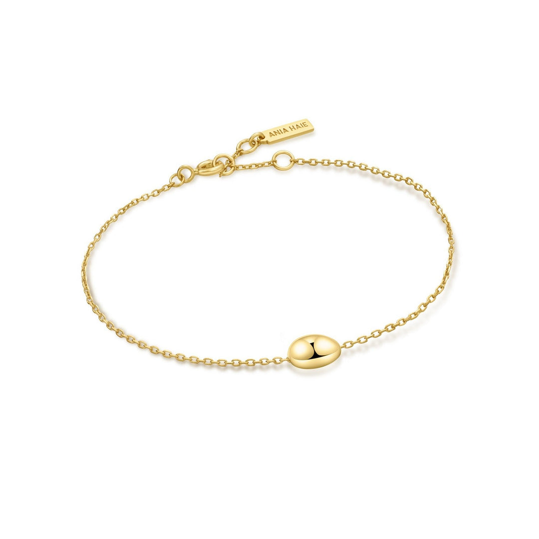 Ania Haie Wanderer Gold Organic Dome Pebble Bracelet B076-04G