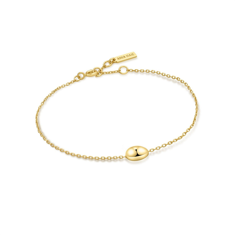 Ania Haie Wanderer Gold Organic Dome Pebble Bracelet B076-04G