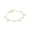 Ania Haie Wanderer Gold Bezel-Set Teardrop Dangle Station Bracelet B076-06G