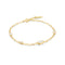 Ania Haie Wanderer Gold Bezel Organic Dome Pebble Station Bracelet B076-08G