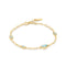 Ania Haie Wanderer Gold Bezel Amazonite Organic Dome Pebble Station Bracelet B076-09G-AE