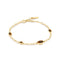 Ania Haie Wanderer Gold Bezel Tigers Eye Organic Dome Pebble Station Bracelet B076-09G-TE