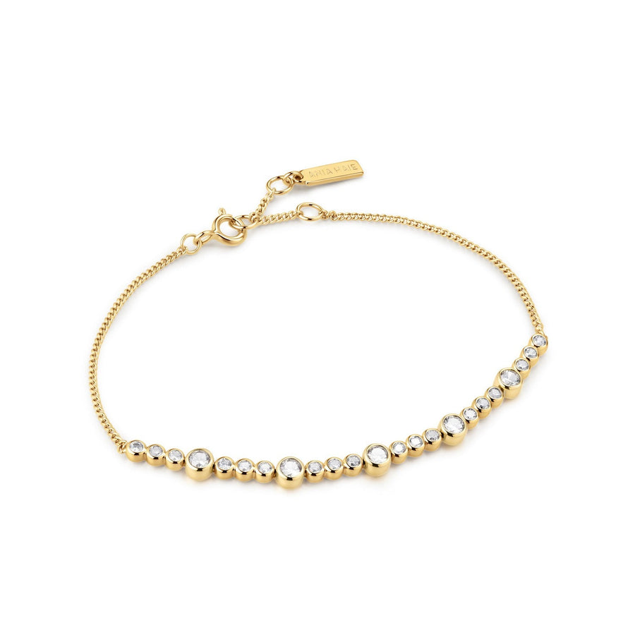 Ania Haie Wanderer Gold Alternating Bezel-Set Bracelet B076-11G