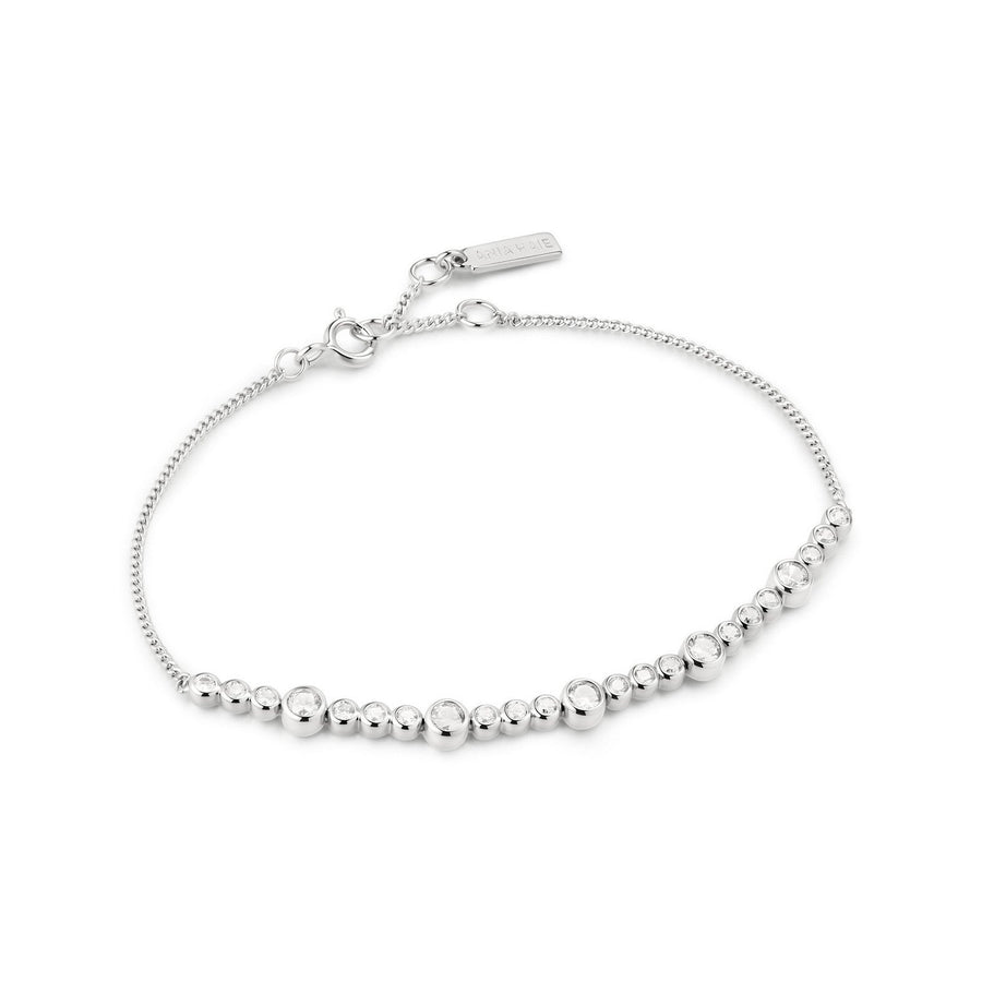 Ania Haie Wanderer Silver Alternating Bezel-Set Bracelet B076-11H