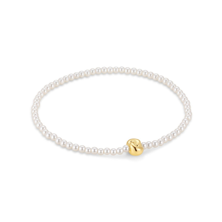 Ania Haie Swan Lake Gold Glass Pearl & Twist Beaded Bracelet B077-01G