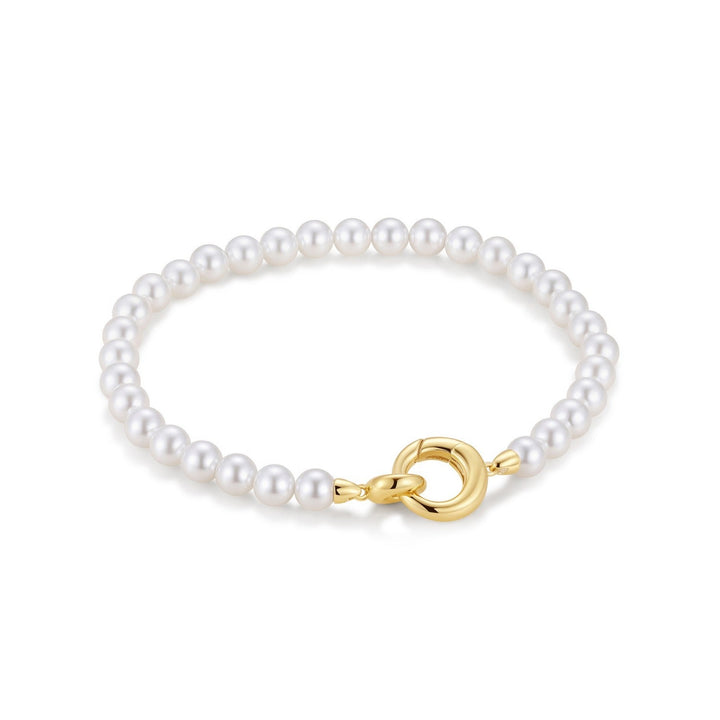 Ania Haie Swan Lake Gold Elegant Shell Pearl Bracelet B077-02G