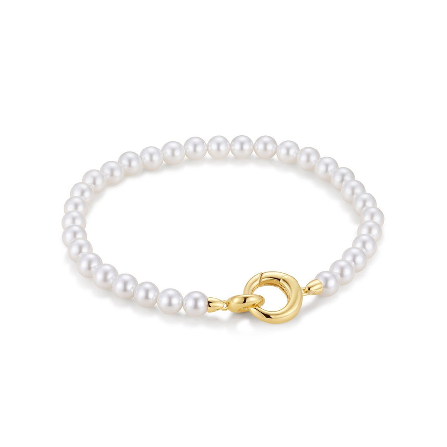 Ania Haie Swan Lake Gold Elegant Shell Pearl Bracelet B077-02G