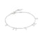 Ania Haie Fluid Light Silver Ethereal Teardrop Dangle Station Bracelet B078-01H