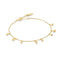 Ania Haie Fluid Light Gold Polished Teardrop Dangle Station Bracelet B078-02G