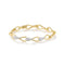 Ania Haie Fluid Light Gold Pave Sculptural Interlocked Link Bracelet B078-03G