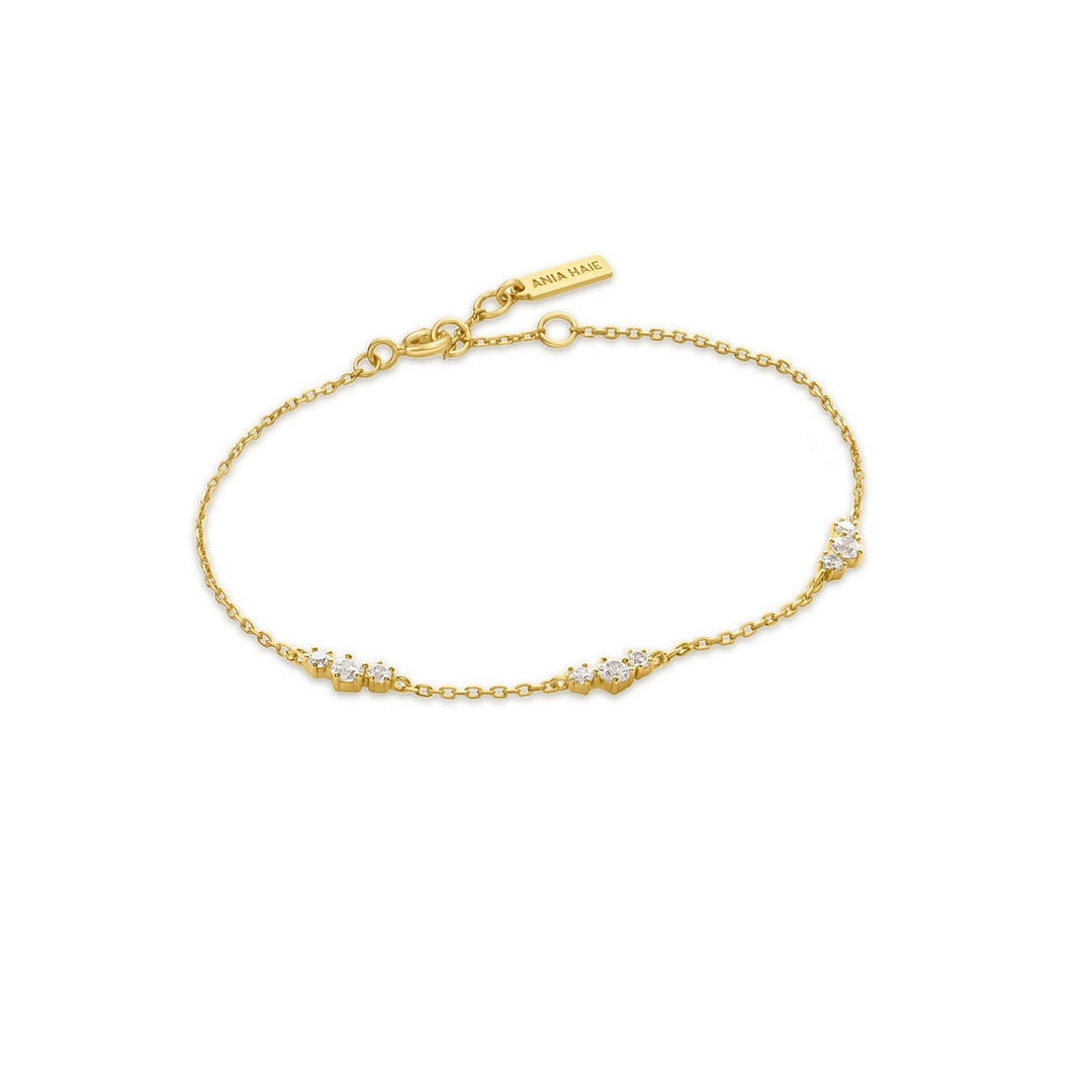 Ania Haie Fairy Dust Gold Cluster Station Bracelet B079-01G