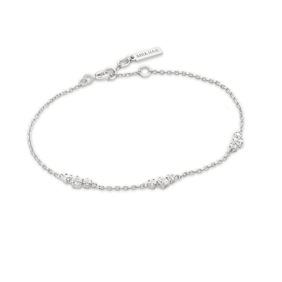 Ania Haie Fairy Dust Silver Cluster Station Bracelet B079-01H