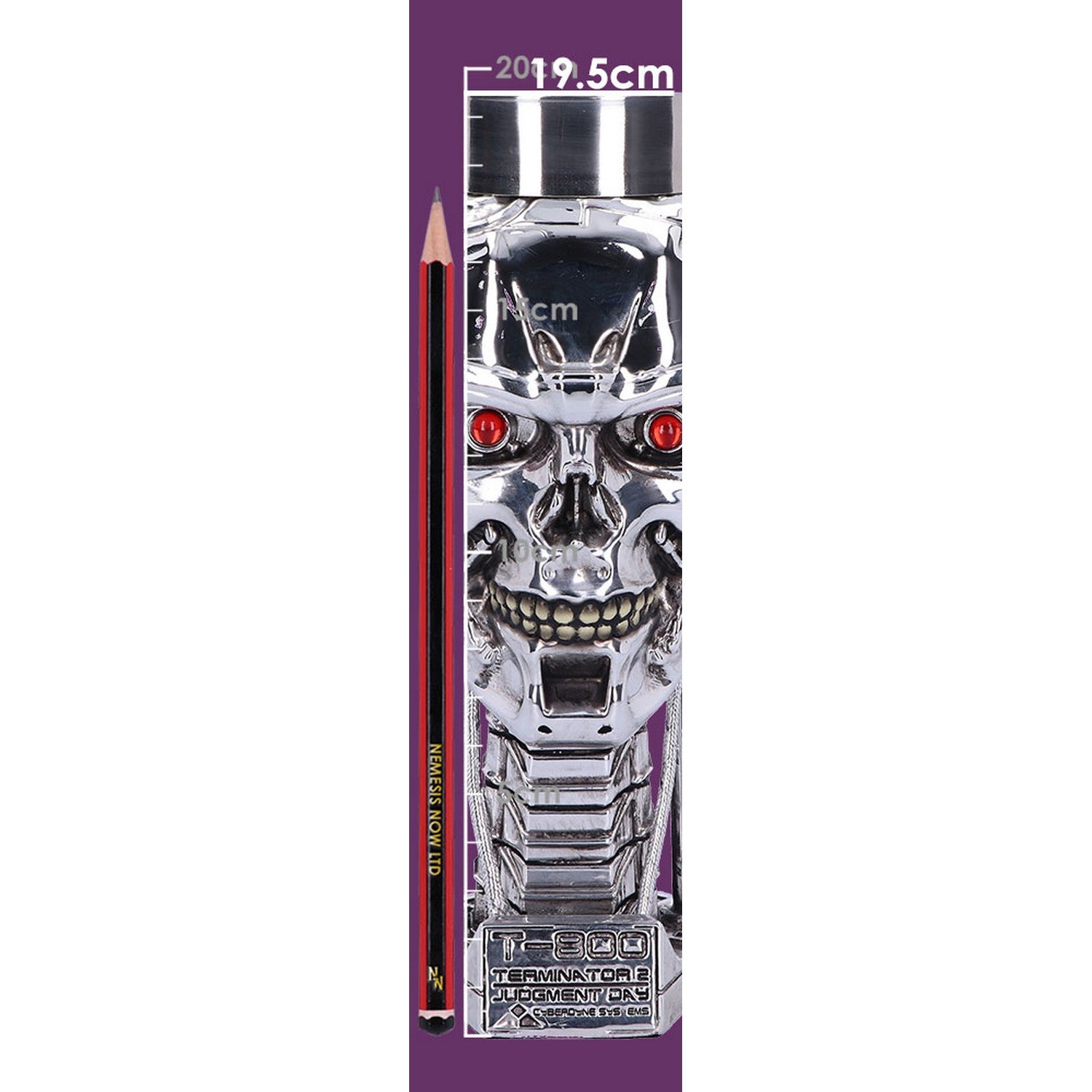 T-800 Terminator 2 Judgement Day T2 Head Goblet Wine Glass B1456D5