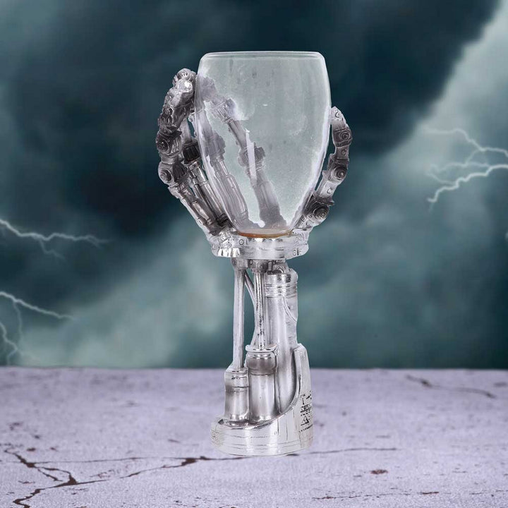Terminator 2 T-800 Hand Goblet Wine Glass Official Merchandise Judgment Day B1457D5