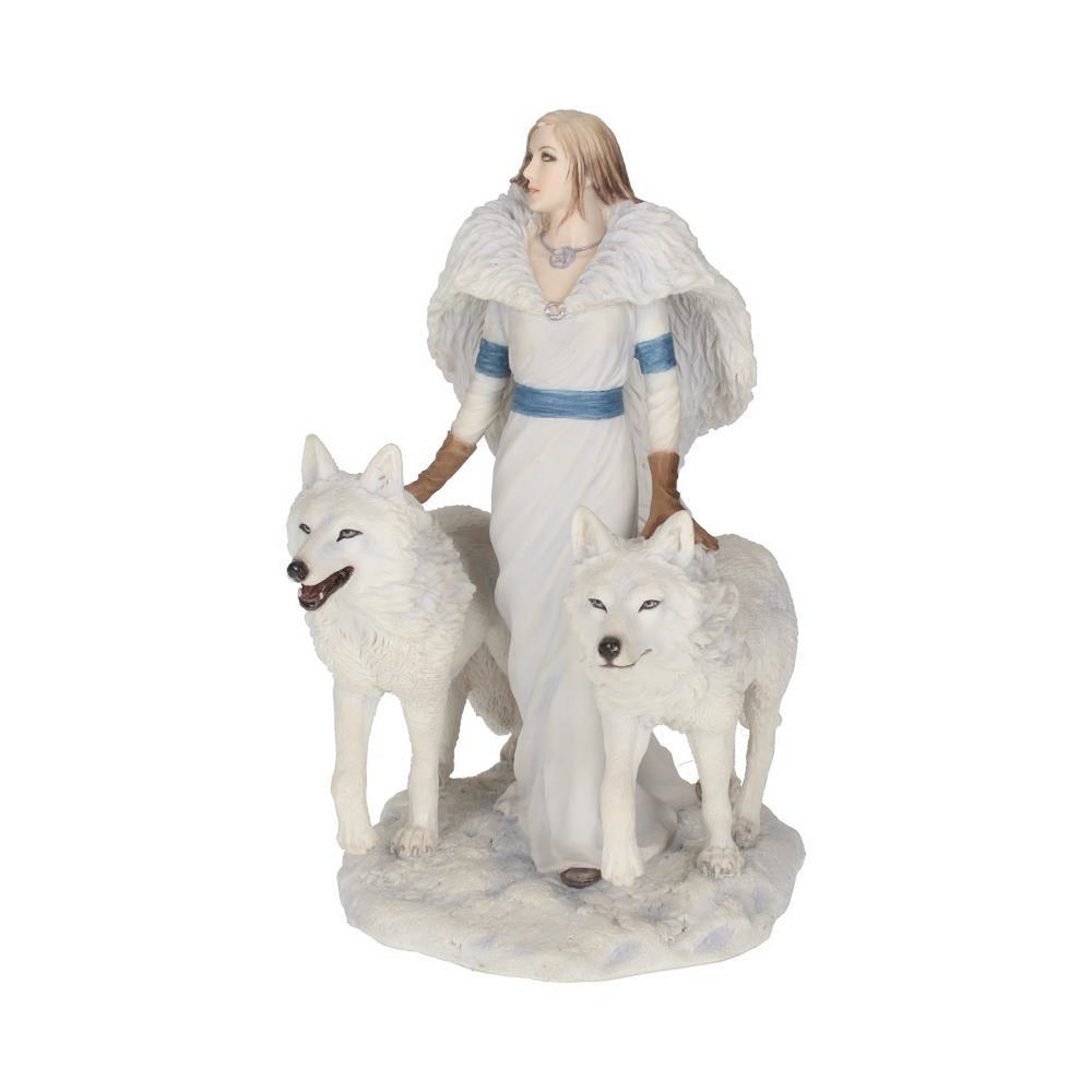 Anne Stokes Winter Guardians Wolf Companion Figurine B1535E5