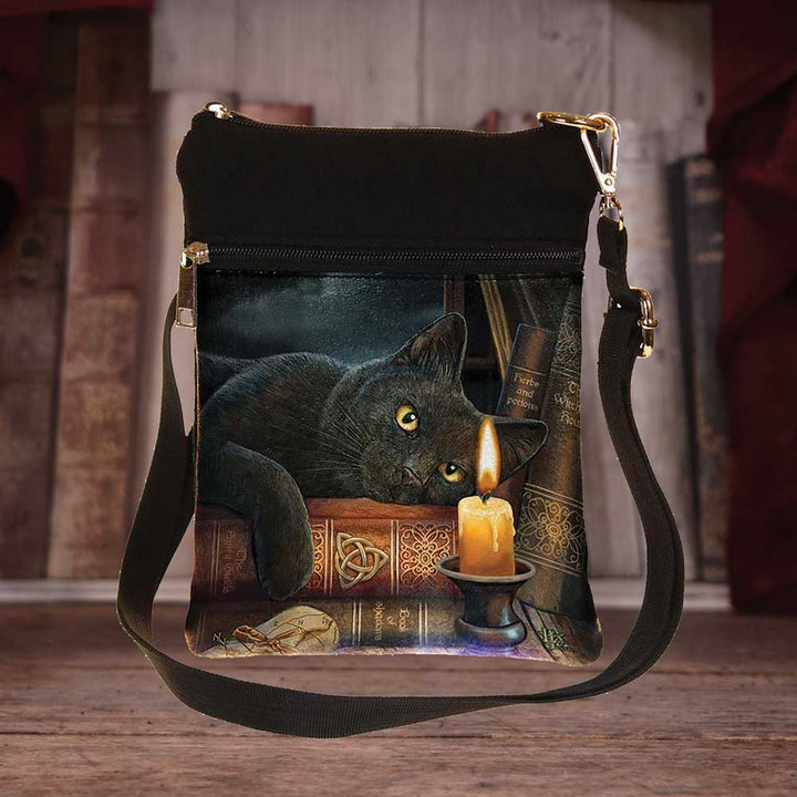 Small The Witching Hour Fantasy Witch Cat Shoulder Bag by Lisa Parker B1849E5