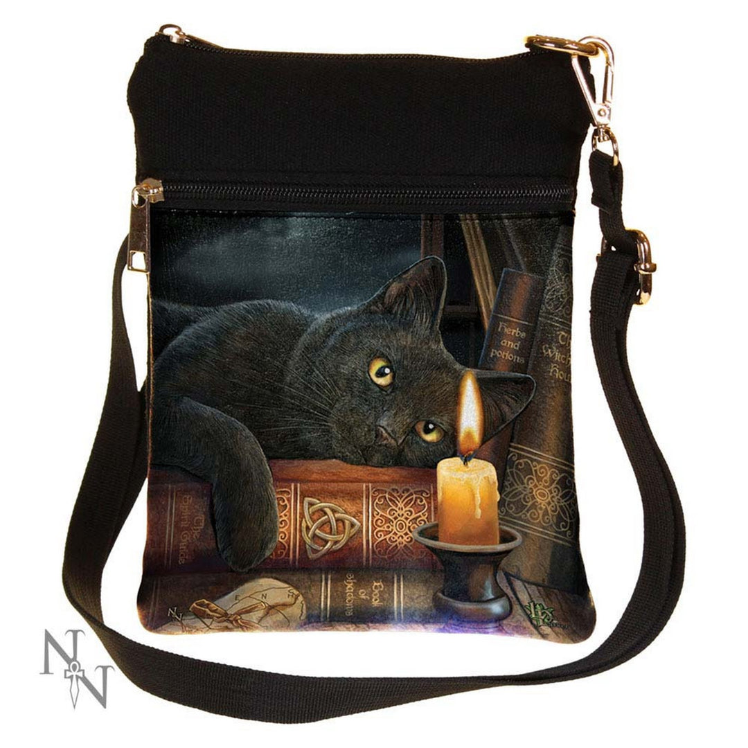 Small The Witching Hour Fantasy Witch Cat Shoulder Bag by Lisa Parker B1849E5