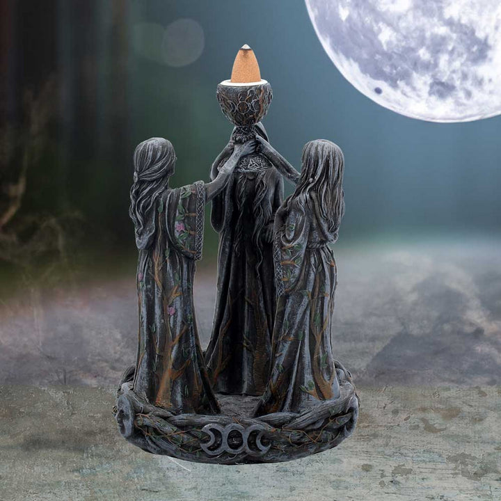 Mother Maiden & Crone Backflow Incense Burner 18cm B1879F6