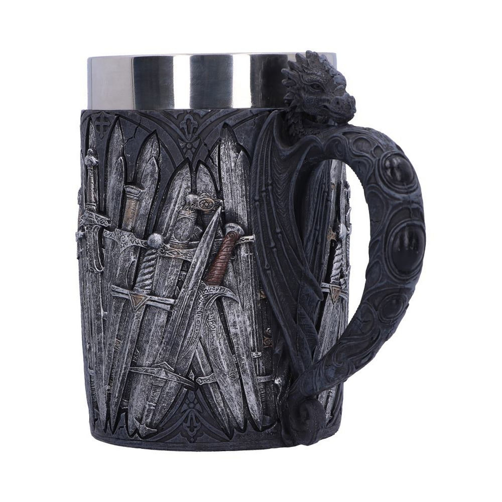 Medieval Sword Dragon Tankard Gothic Fantasy Mug B1940F6