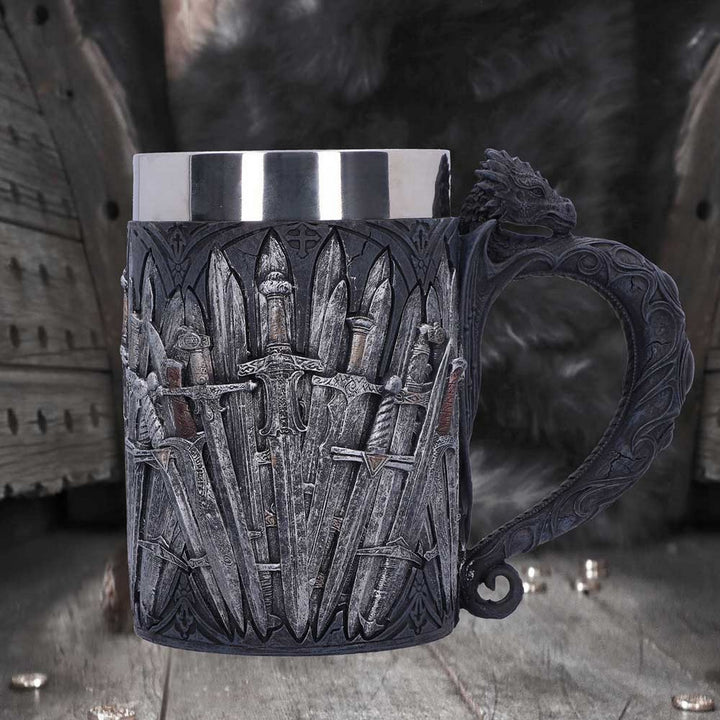 Medieval Sword Dragon Tankard Gothic Fantasy Mug B1940F6