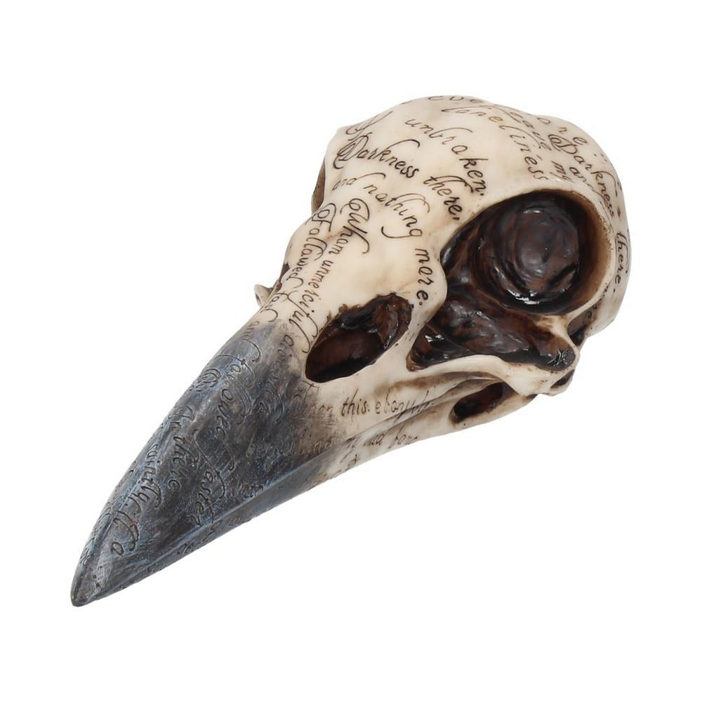 Edgar's Raven Skull Figurine Edgar Allen Poe Ornament B1986F6