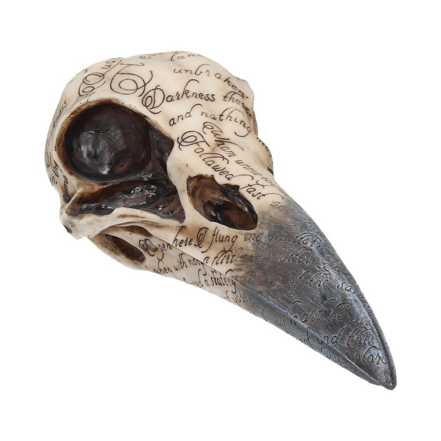 Edgar's Raven Skull Figurine Edgar Allen Poe Ornament B1986F6