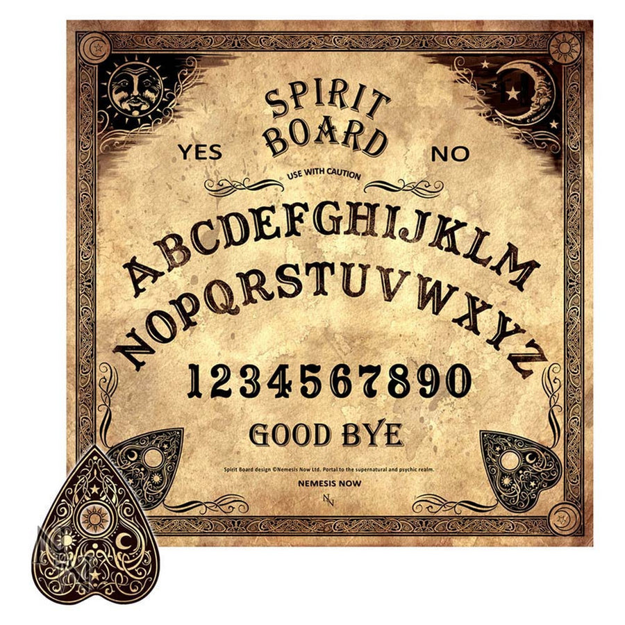 Antiqued Beige Spirit Talking Board with Planchette B2132F6