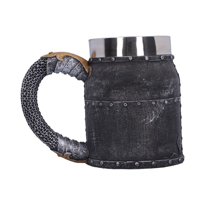 Crusader Medieval Knight Chainmail Tankard Historical Helmet Mug B2291F6