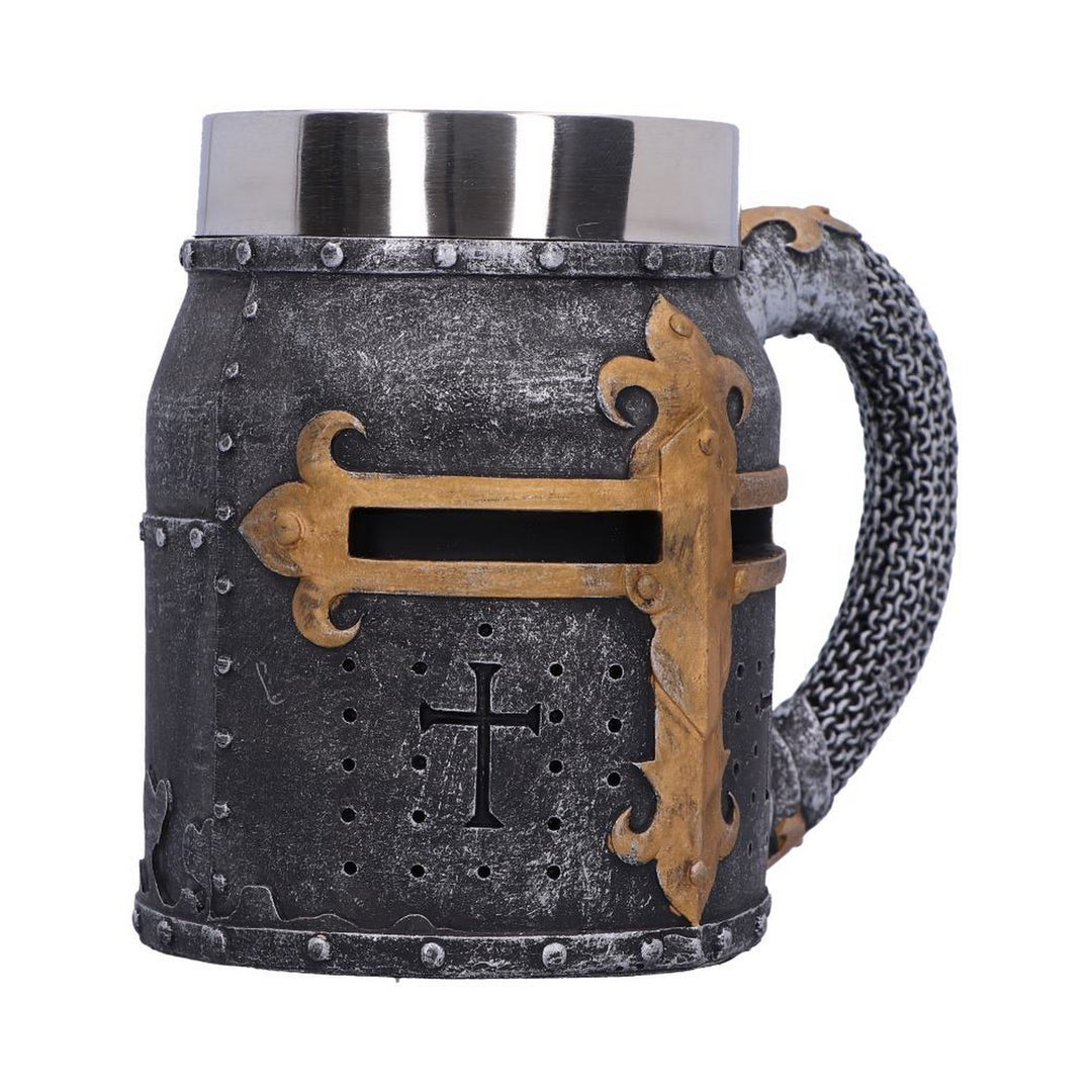 Crusader Medieval Knight Chainmail Tankard Historical Helmet Mug B2291F6