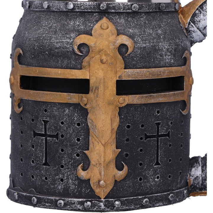 Crusader Medieval Knight Chainmail Tankard Historical Helmet Mug B2291F6