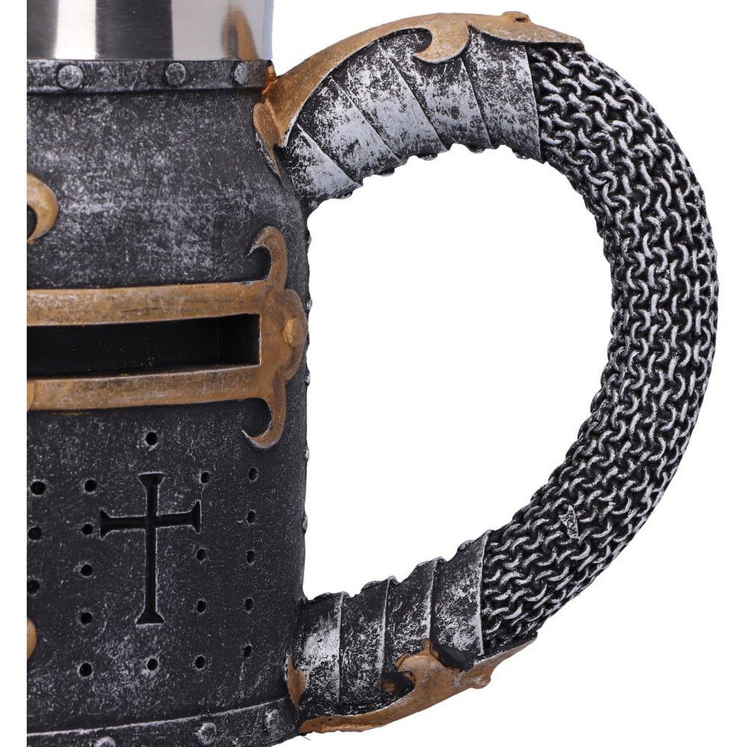 Crusader Medieval Knight Chainmail Tankard Historical Helmet Mug B2291F6