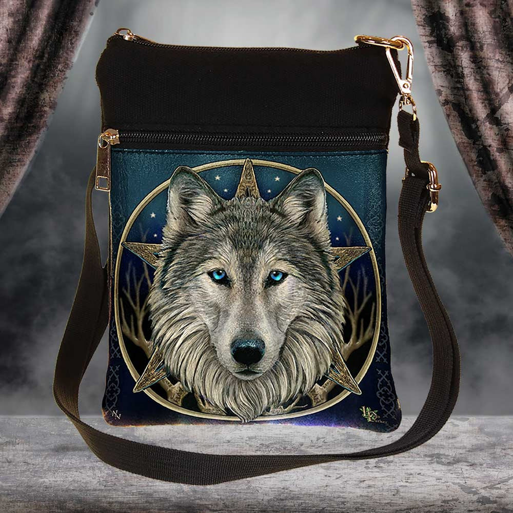 Small The Wild One Fantasy Wolf Shoulder Bag by Lisa Parker B2310F6
