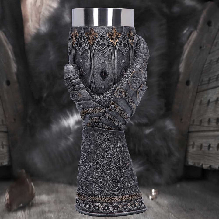 Medieval Lion Heart Gauntlet Armour Goblet B2404G6