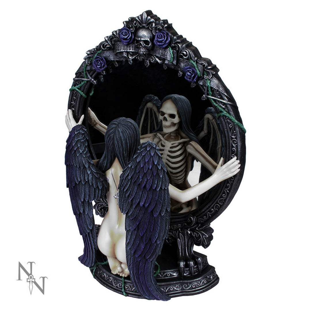 Fates Reflection Gothic Mirror Female Skeleton Ornament B2407G6