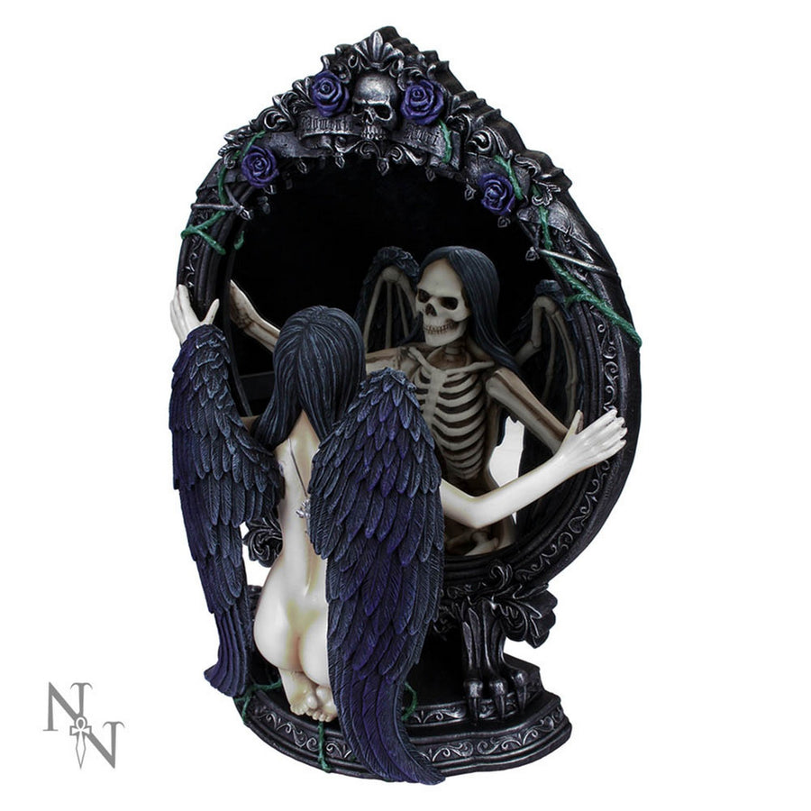 Fates Reflection Gothic Mirror Female Skeleton Ornament B2407G6