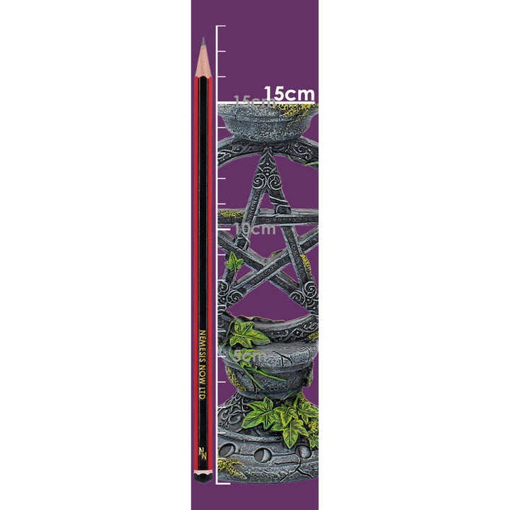 Set of 2 Wiccan Pentagram Candlesticks Witch Candle Holders B2539G6