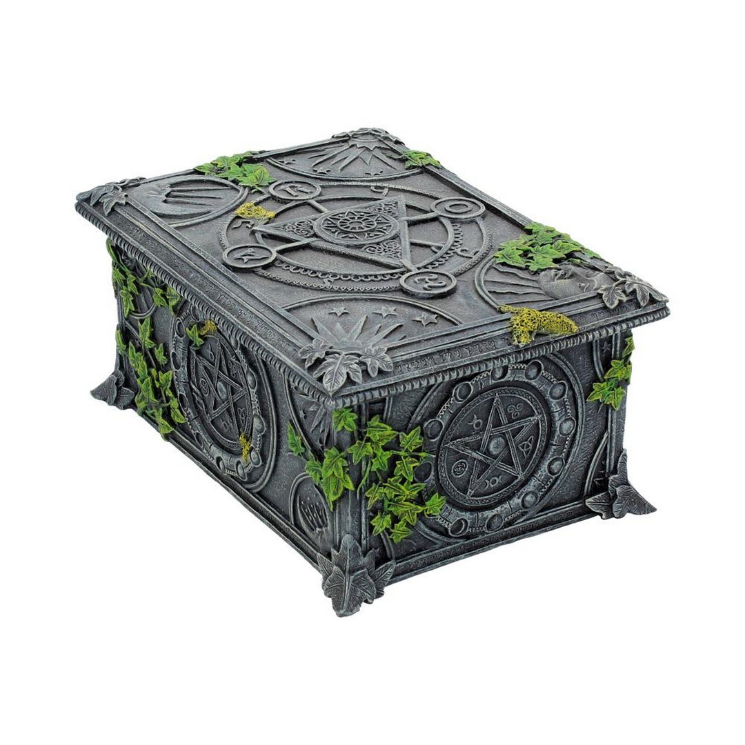 Ivy Covered Wiccan Pentagram Tarot Trinket Box B2540G6
