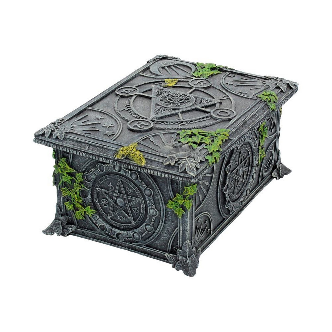 Ivy Covered Wiccan Pentagram Tarot Trinket Box B2540G6