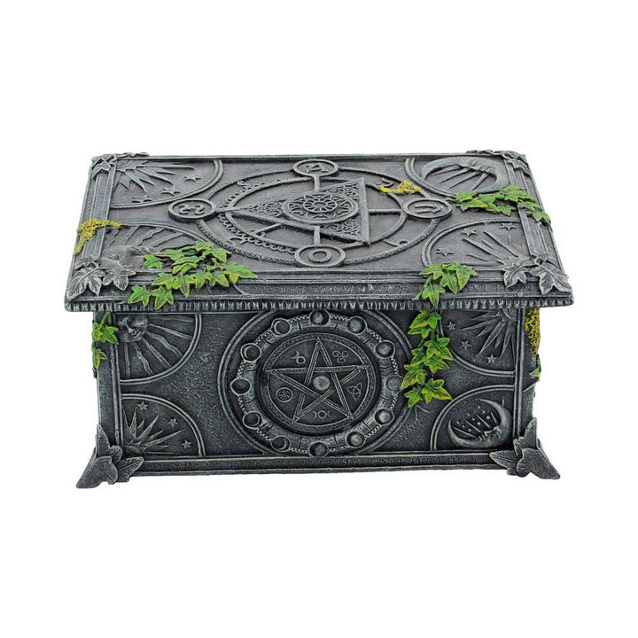 Ivy Covered Wiccan Pentagram Tarot Trinket Box B2540G6