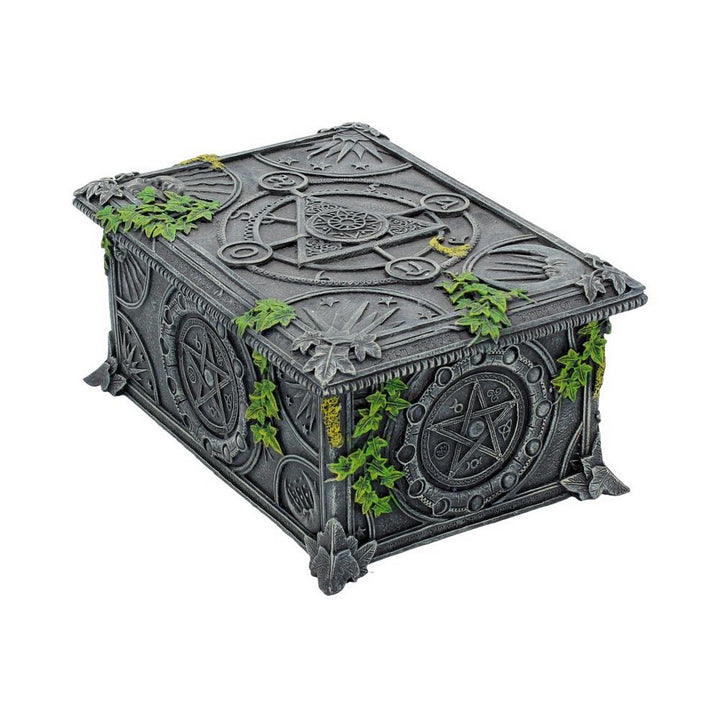 Ivy Covered Wiccan Pentagram Tarot Trinket Box B2540G6