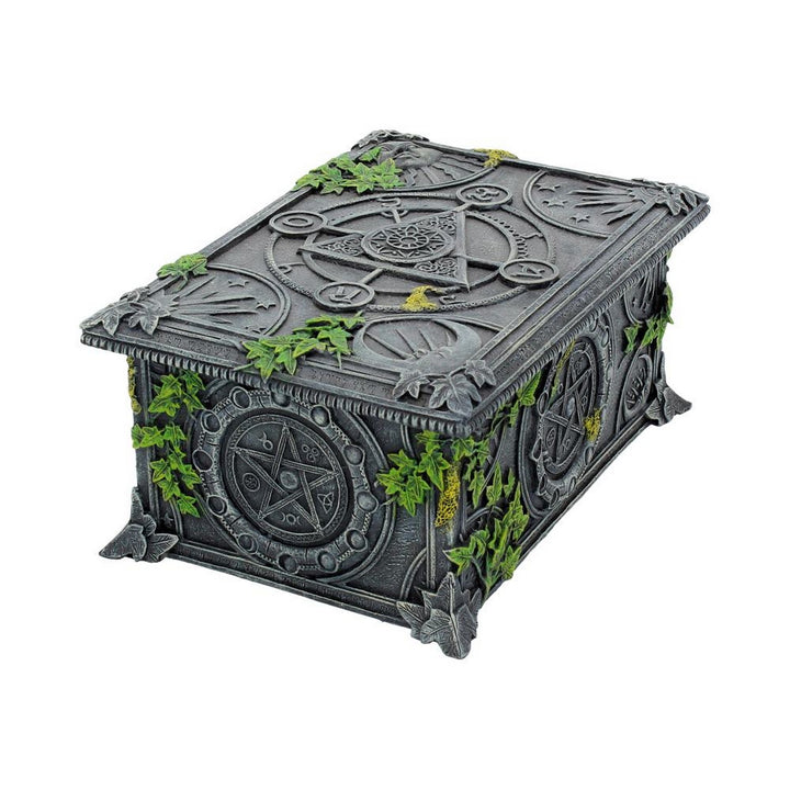 Ivy Covered Wiccan Pentagram Tarot Trinket Box B2540G6