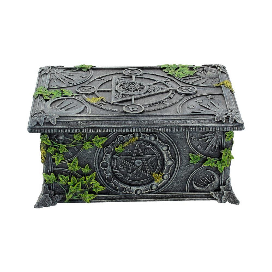 Ivy Covered Wiccan Pentagram Tarot Trinket Box B2540G6