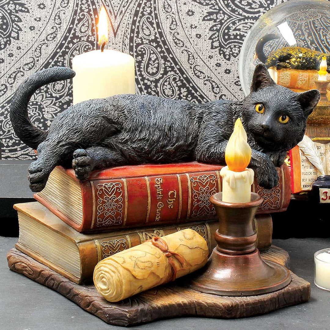 Witching Hour Cat Figurine by Lisa Parker Black Cat & Candle Ornament B2801G6