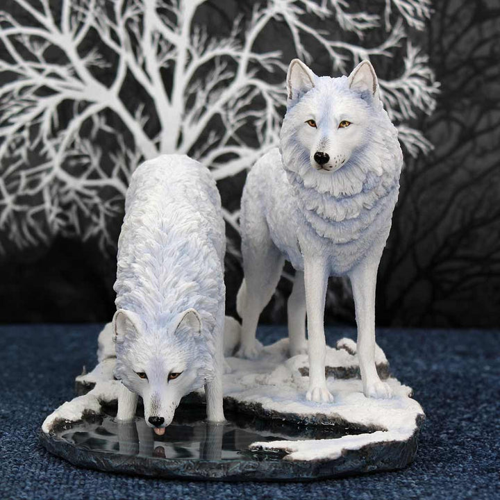 Warriors of Winter Wolf Figurine by Lisa Parker Snowy Wolf Ornament B2833H7